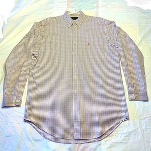 Ralph Lauren men’s Yarmouth 100% cotton long sleeve dress shirt.